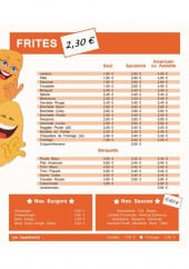 Menu La Frite Rit - Frites, burgers, sauces,...