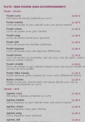 Menu Maharani - Les plats