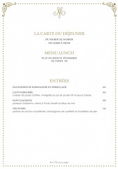 Menu Meert - Les entrées