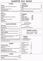 Menu Taberna Latina - Plats du midi