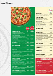 Menu Di Napoli - Les pizzas