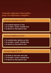 Menu Honey & Pie - Les formules