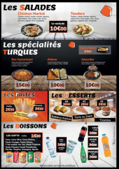 Menu Kebap's - Les salades, desserts et boissons