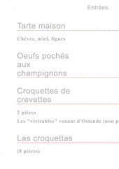 Menu Pancook - Les entrées