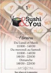 Menu Sushi&You - Carte et menu Sushi&You, Roubaix 
