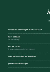 Menu Bistrot Nova - À partager le soir