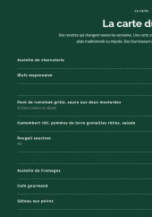 Menu Bistrot Nova - La carte du midi