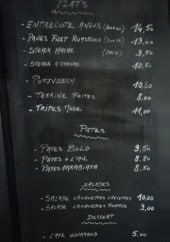 Menu La Luna - Un extrait de menu du jour