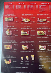Menu Europe Istanbul - Les menus burgers, assiettes et sandwichs,..