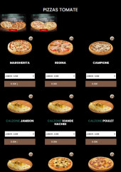 Menu Take away - Les pizzas base tomate