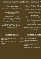 Menu Au Joyeux Retour Des Pêcheurs - Les formules, les salades ...