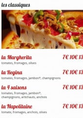 Menu Baraka Pizz - Les classiques et les fromagères