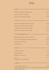 Menu Chez Dom Et Pacco Estaminet - Entrées, plats, desserts,....