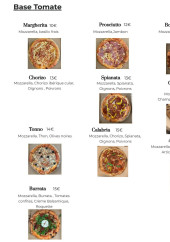 Menu L’inizio - Les pizzas tomates