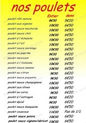 Menu 1,2,3 Poulets - Les poulets