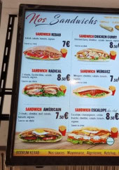 Menu Bodrum Kebab - Les sandwiches et burgers