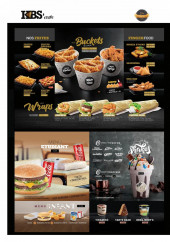 Menu KBS eats - Frites, buckets, wraps,..