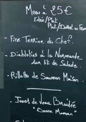 Menu La Belle Poule - exemple de menu