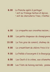 Menu La Gourmandiere - Le planche et apéro, la croquette... 