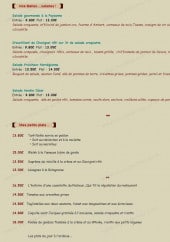 Menu La Gourmandiere - Les salades et petit plats 
