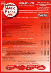 Menu Magic-Pizza - les pizzas
