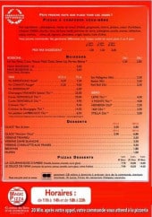 Menu Magic-Pizza - les boissoins