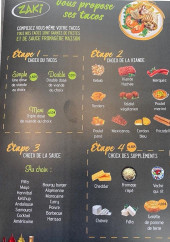 Menu Zaki - Les menus
