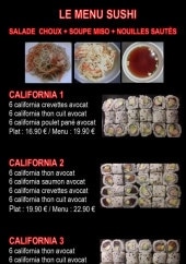 Menu Jim Sushi - Les menus sushis
