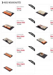 Menu Sushi boutik - Les nouveaux menus