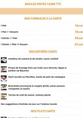 Menu La Brasserie - Les formules, entrées et plats