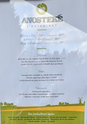 Menu Anosteké l'estaminet - La carte