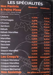 Menu Le Snack de la Place - Les paninis, assiettes, ...