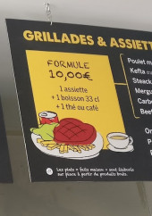 Menu L'escale - Les grillades et assiettes