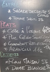 Menu Le Coin d'Elis - exemple de menu