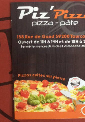 Menu Piz'zapping - Carte et menu Piz'zapping tourcoing