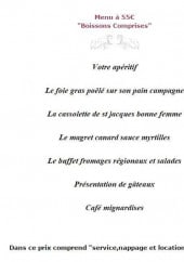 Menu Les jardins du soubise - Le menu pour baptêmes, communions ...