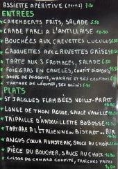 Menu La Bobine - Les entrées, plats, desserts et cafés