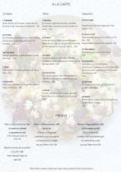 Menu Bistrot de Paris - Les entrées, plats, desserts et menus