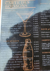 Menu Estaminet Parent - Carte des boissons
