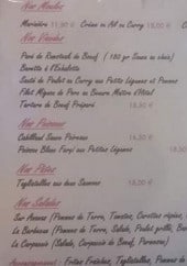 Menu La Rose D'argent - Les moules, les viandes,.....