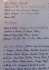 Menu La Rose D'argent - Les planches apéritifs, les entrées,.....