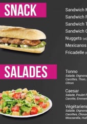 Menu Aux Trois Lions - Le snack, salades et menu enfant