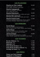 Menu Le Corner - Les planches, les burgers ...