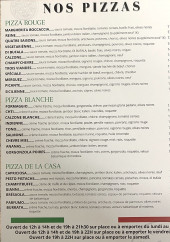 Menu La Boccaccia - Menu pizza