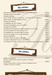Menu La Taverne du Petit Wasquehal - Les entrées, salades...