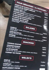 Menu Boston Company - Les salades, snacking, ...