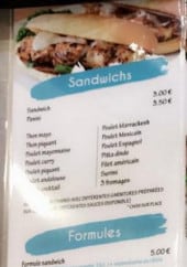 Menu Choko resto - Les sandwiches, formules et baguettes
