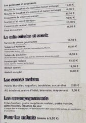 Menu L'épicurien - Les plats (suite), les salades, ....