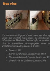 Menu Le relais de Beaufort - Les vins
