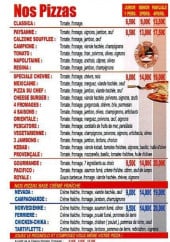 Menu Allo Pizza - Les pizzas